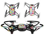 Skin Decal Wrap 2 Pack for DJI Ryze Tello Drone Brushed Geometric DRONE NOT INCLUDED
