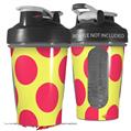 Decal Style Skin Wrap works with Blender Bottle 20oz Kearas Polka Dots Pink And Yellow (BOTTLE NOT INCLUDED)