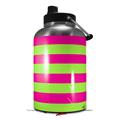 Skin Decal Wrap for 2017 RTIC One Gallon Jug Psycho Stripes Neon Green and Hot Pink (Jug NOT INCLUDED) by WraptorSkinz