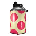 Skin Decal Wrap for 2017 RTIC One Gallon Jug Kearas Polka Dots Pink On Cream (Jug NOT INCLUDED) by WraptorSkinz