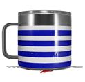 Skin Decal Wrap for Yeti Coffee Mug 14oz Psycho Stripes Blue and White - 14 oz CUP NOT INCLUDED by WraptorSkinz