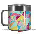 Skin Decal Wrap for Yeti Coffee Mug 14oz Brushed Geometric - 14 oz CUP NOT INCLUDED by WraptorSkinz