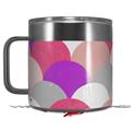 Skin Decal Wrap for Yeti Coffee Mug 14oz Brushed Circles Pink - 14 oz CUP NOT INCLUDED by WraptorSkinz