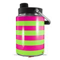 Skin Decal Wrap for Yeti Half Gallon Jug Psycho Stripes Neon Green and Hot Pink - JUG NOT INCLUDED by WraptorSkinz