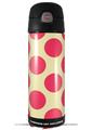 Skin Decal Wrap for Thermos Funtainer 16oz Bottle Kearas Polka Dots Pink On Cream (BOTTLE NOT INCLUDED) by WraptorSkinz
