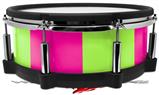 Skin Wrap works with Roland vDrum Shell PD-140DS Drum Psycho Stripes Neon Green and Hot Pink (DRUM NOT INCLUDED)