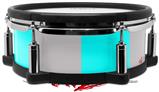 Skin Wrap works with Roland vDrum Shell PD-108 Drum Psycho Stripes Neon Teal and Gray (DRUM NOT INCLUDED)