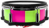 Skin Wrap works with Roland vDrum Shell PD-108 Drum Psycho Stripes Neon Green and Hot Pink (DRUM NOT INCLUDED)