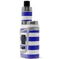 Skin Decal Wrap for Smok AL85 Alien Baby Psycho Stripes Blue and White VAPE NOT INCLUDED