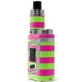 Skin Decal Wrap for Smok AL85 Alien Baby Psycho Stripes Neon Green and Hot Pink VAPE NOT INCLUDED