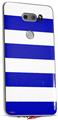 Skin Decal Wrap for LG V30 Psycho Stripes Blue and White