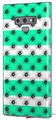 Decal style Skin Wrap compatible with Samsung Galaxy Note 9 Kearas Daisies Stripe SeaFoam