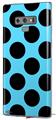 Decal style Skin Wrap compatible with Samsung Galaxy Note 9 Kearas Polka Dots Black And Blue