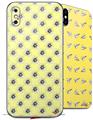 2 Decal style Skin Wraps set for Apple iPhone X and XS Kearas Daisies Yellow
