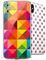2 Decal style Skin Wraps set for Apple iPhone X and XS Spectrums