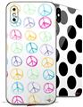 2 Decal style Skin Wraps set for Apple iPhone X and XS Kearas Peace Signs