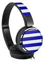 Decal style Skin Wrap for Sony MDR ZX110 Headphones Psycho Stripes Blue and White (HEADPHONES NOT INCLUDED)