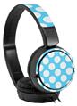 Decal style Skin Wrap for Sony MDR ZX110 Headphones Kearas Polka Dots White And Blue (HEADPHONES NOT INCLUDED)