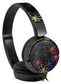 Decal style Skin Wrap for Sony MDR ZX110 Headphones Kearas Flowers on Black (HEADPHONES NOT INCLUDED)