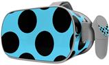 Decal style Skin Wrap compatible with Oculus Go Headset - Kearas Polka Dots Black And Blue (OCULUS NOT INCLUDED)