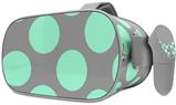 Decal style Skin Wrap compatible with Oculus Go Headset - Kearas Polka Dots Mint And Gray (OCULUS NOT INCLUDED)