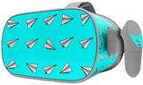 Decal style Skin Wrap compatible with Oculus Go Headset - Paper Planes Neon Teal (OCULUS NOT INCLUDED)
