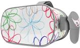 Decal style Skin Wrap compatible with Oculus Go Headset - Kearas Flowers on White (OCULUS NOT INCLUDED)