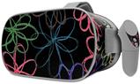Decal style Skin Wrap compatible with Oculus Go Headset - Kearas Flowers on Black (OCULUS NOT INCLUDED)