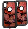 2x Decal style Skin Wrap Set compatible with Otterbox Defender iPhone X and Xs Case - Fall Tapestry (CASE NOT INCLUDED)