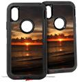 2x Decal style Skin Wrap Set compatible with Otterbox Defender iPhone X and Xs Case - Set Fire To The Sky (CASE NOT INCLUDED)
