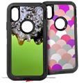 2x Decal style Skin Wrap Set compatible with Otterbox Defender iPhone X and Xs Case - Sap (CASE NOT INCLUDED)