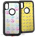 2x Decal style Skin Wrap Set compatible with Otterbox Defender iPhone X and Xs Case - Kearas Peace Signs (CASE NOT INCLUDED)