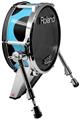 Skin Wrap works with Roland vDrum Shell KD-140 Kick Bass Drum Kearas Polka Dots Black And Blue (DRUM NOT INCLUDED)