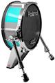 Skin Wrap works with Roland vDrum Shell KD-140 Kick Bass Drum Psycho Stripes Neon Teal and Gray (DRUM NOT INCLUDED)