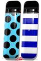 Skin Decal Wrap 2 Pack for Smok Novo v1 Kearas Polka Dots Black And Blue VAPE NOT INCLUDED