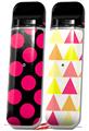 Skin Decal Wrap 2 Pack for Smok Novo v1 Kearas Polka Dots Pink On Black VAPE NOT INCLUDED