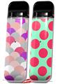 Skin Decal Wrap 2 Pack for Smok Novo v1 Brushed Circles Pink VAPE NOT INCLUDED