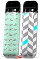 Skin Decal Wrap 2 Pack for Smok Novo v1 Paper Planes Mint VAPE NOT INCLUDED