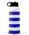 Skin Wrap Decal compatible with Hydro Flask Wide Mouth Bottle 32oz Psycho Stripes Blue and White (BOTTLE NOT INCLUDED)