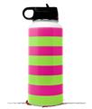 Skin Wrap Decal compatible with Hydro Flask Wide Mouth Bottle 32oz Psycho Stripes Neon Green and Hot Pink (BOTTLE NOT INCLUDED)