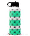 Skin Wrap Decal compatible with Hydro Flask Wide Mouth Bottle 32oz Kearas Daisies Stripe SeaFoam (BOTTLE NOT INCLUDED)
