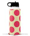 Skin Wrap Decal compatible with Hydro Flask Wide Mouth Bottle 32oz Kearas Polka Dots Pink On Cream (BOTTLE NOT INCLUDED)