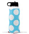 Skin Wrap Decal compatible with Hydro Flask Wide Mouth Bottle 32oz Kearas Polka Dots White And Blue (BOTTLE NOT INCLUDED)
