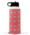 Skin Wrap Decal compatible with Hydro Flask Wide Mouth Bottle 32oz Paper Planes Coral (BOTTLE NOT INCLUDED)