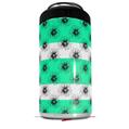 WraptorSkinz Skin Decal Wrap compatible with Yeti 16oz Tall Colster Can Cooler Insulator Kearas Daisies Stripe SeaFoam (COOLER NOT INCLUDED)