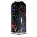 WraptorSkinz Skin Decal Wrap compatible with Yeti 16oz Tall Colster Can Cooler Insulator Kearas Flowers on Black (COOLER NOT INCLUDED)