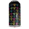 WraptorSkinz Skin Decal Wrap compatible with Yeti 16oz Tall Colster Can Cooler Insulator Kearas Hearts Black (COOLER NOT INCLUDED)