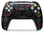 WraptorSkinz Skin Wrap compatible with the Sony PS5 DualSense Controller Kearas Peace Signs Black (CONTROLLER NOT INCLUDED)