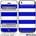 iPhone 3GS Skin - Psycho Stripes Blue and White
