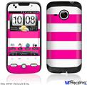 HTC Droid Eris Skin - Psycho Stripes Hot Pink and White